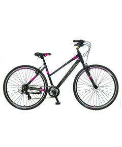 Bicicleta Trekking Polar Athena Rigid - 28 Inch, L, Negru-Roz, Marime produs: L