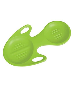 Sanie Copii Glider Plastic Dubla - Verde, Culoare produs: Verde