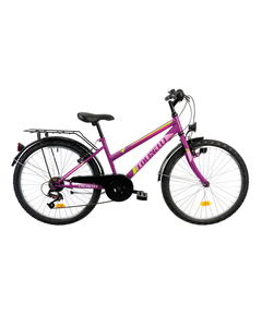 Bicicleta Copii Colinelli COL14, Marimea 350 mm, 24 inch, Violet, Schimbator TSM10R, 6 Viteze, Cadru Otel, Frane V - Brake, Culoare produs: Violet