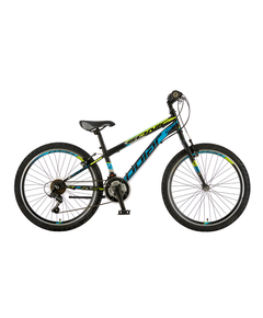 Bicicleta Copii Polar Sonic - 24 Inch, Negru-Verde-Albastru, Culoare produs: Negru/Verde/Albastru