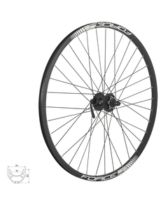 Roata Fata Bicicleta Force Basic Disc 584x19, 27.5 inch, negru