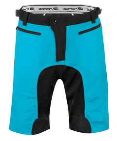 Pantaloni scurti Force MTB-11, bazon detasabil, Albastru/Negru, S
