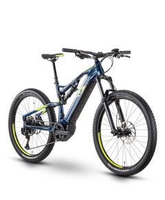 Bicicleta Electrica Full Suspension Raymon FullRay 130E 6.0 - 27.5 Inch, M, Albastru, Marime produs: M