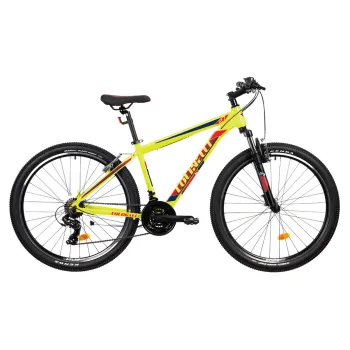 Bicicleta MTB Colinelli COL23, Marimea S, 27.5 inch, Galben, Schimbator Shimano ST-EF500, 21 Viteze, Cadru Aluminiu, Frane V - Brake