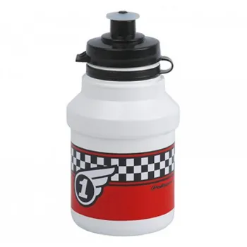 Bidon Apa Polisport Race - 350 ml, Clip-On, Alb-Rosu