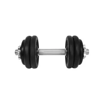 Gantera - 14 Kg, Set 6 Discuri, Negru-Argintiu