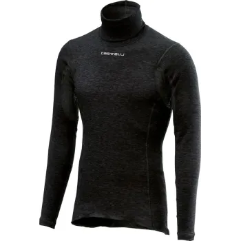 Bluza de corp cu guler Castelli Flanders Neck Warm, Negru M