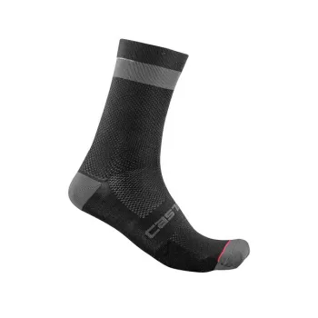 Sosete Castelli Alpha 18, Negru/Antracit, S/M, 36-39