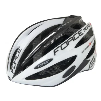 Casca Force Road Junior, alb/negru, XS-S (48-54 cm)