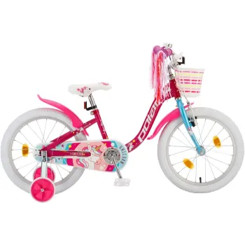 Bicicleta Copii Polar 2024 Unicorn Single - 18 Inch, Roz