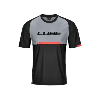 TRICOU CUBE EDGE ROUND NECK JERSEY S/S BLACK GREY  L