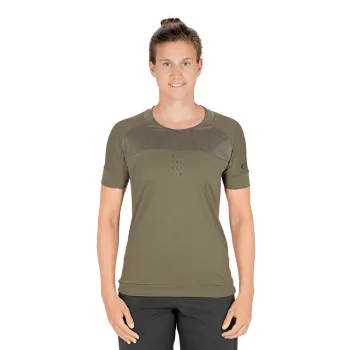 TRICOU CICLISM CUBE AM WS ROUND-NECK S/S OLIVE S (36)