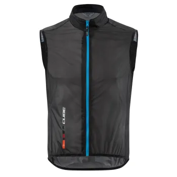 VESTE CUBE TEAMLINE GILET REPULSE BLACK BLUE L