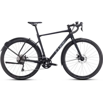 BICICLETA CUBE NUROAD PRO FE METALBLACK GREY 2023 XS (50 CM)