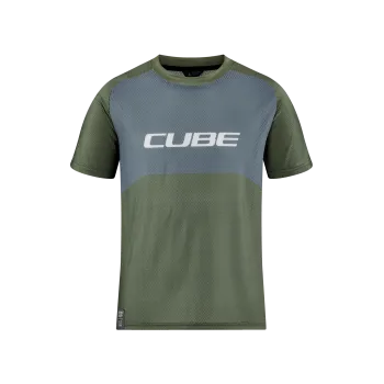 TRICOU CUBE VERTEX ROOKIE S/S TM OLIVE/GREY XL