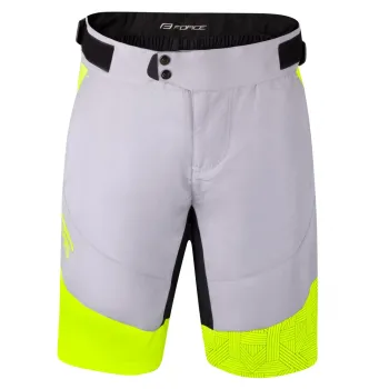 Pantaloni scurti cu bazon Force Storm, gri/fluo XL