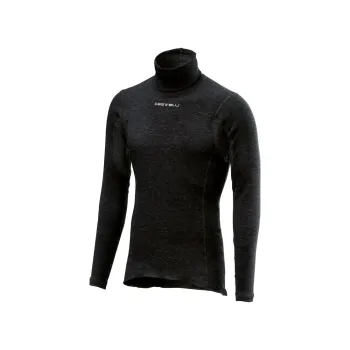 Bluza de corp cu guler Castelli Flanders Neck Warm, Negru XS