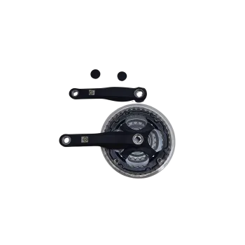 Angrenaj triplu AMAR, 24/34/42T, brate 170 mm, otel, cu disc protector, negru