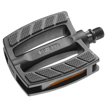 Pedale Marwi SP 827 PP, ax 9/16, cu reflectoare, TPR, negru/gri