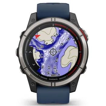 Garmin - quatix 7 Pro Sapphire AMOLED Titanium - ceas inteligent premium cu GPS cu functii avansate pentru sport si navigatie