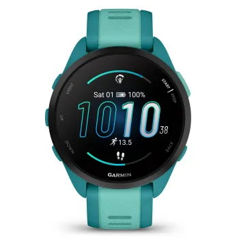 Garmin - Forerunner 165 Music ceas multisport cu GPS AMOLED - albastru turcoaz aqua