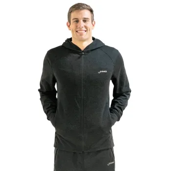 Finis - hanorac bumbac cu fermoar pentru barbati Tech Jacket Mens - negru