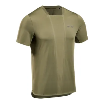 CEP - Tricou cu maneca scurta barbati The Run Shirt - verde inchis maslina