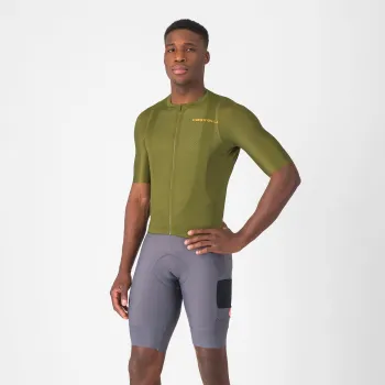 Castelli - pantaloni ciclism scurti cu bretele - Unlimited Cargo Bibshort - 15-35 gr C - gri inchis Smokey