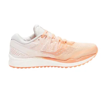 Saucony - pantofi alergare pentru femei Freedom Iso 2 - alb portocaliu deschis piersica