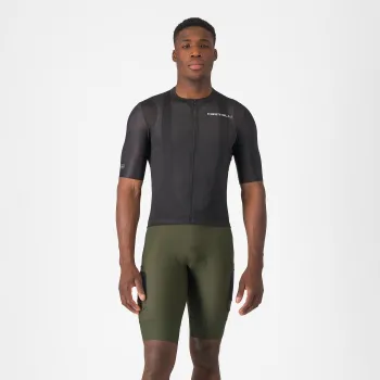 Castelli - pantaloni ciclism scurti cu bretele - Unlimited Cargo Bibshort - 15-35 gr C - verde Deep Green