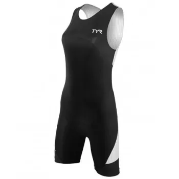 TYR - Trisuit Carbon W Fem Back Zip - negru alb