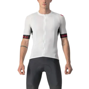 Castelli - tricou ciclism barbati cu maneca scurta Entrata VI jersey - alb negru rosu