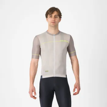 Castelli - tricou ciclism maneca scurta regular fit - Unlimited Endurance 2 Jersey - argintiu | verde lime