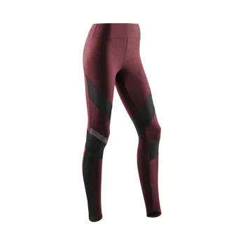 CEP - colanti de alergare - Training Tights W - Visiniu | Cardio cherry melange