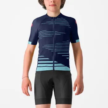 Castelli - tricou ciclism maneca scurta copii - Aero Kid Jersey - albastru