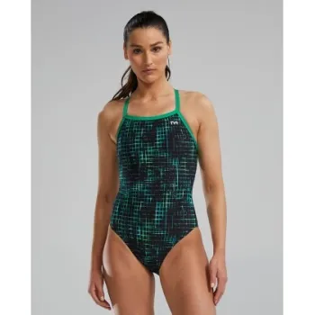 TYR - costum baie intreg pentru femei - Diamondfit - Atrix - albastru I verde