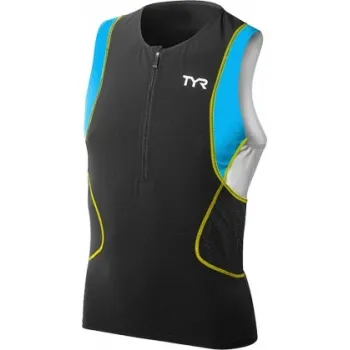 Men Competitor Singlet TYR negru-albastru-galben