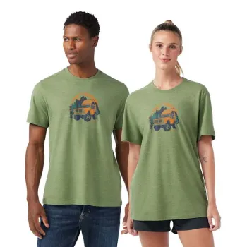 Smartwool - tricou merino - Long Weekend Short Sleeve Graphic Tee - Verde