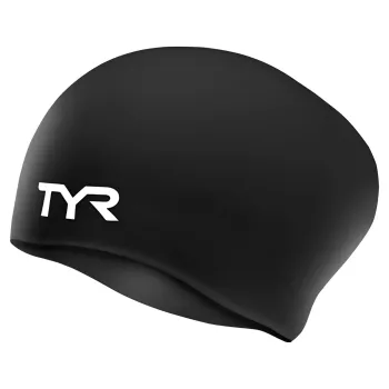 TYR - casca inot silicon par lung - Long Hair Silicon Cap - negru