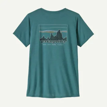 Patagonia - tricou - W Capilene Cool Daily Graphic - Verde | Albastru