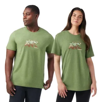 Smartwool - tricou merino - Bear View Short Sleeve Graphic Tee - Verde