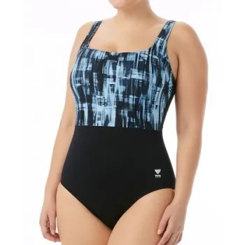 TYR - costum intreg - Tremiti Scoop Neck Controlfit - negru gri