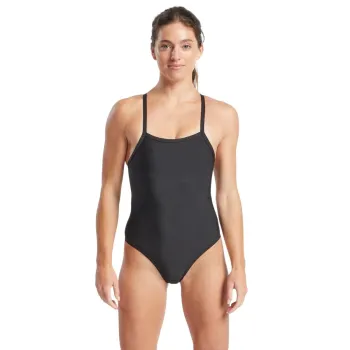 Finis - Costume de baie intreg pentru femei - Skinback Solid - negru