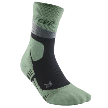 CEP - sosete compresie medii - max cushion hiking merino mid-cut - grey I mint