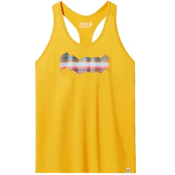 Smartwool - maiou sport femei Mountain Horizon Graphic W Tank - galben miere