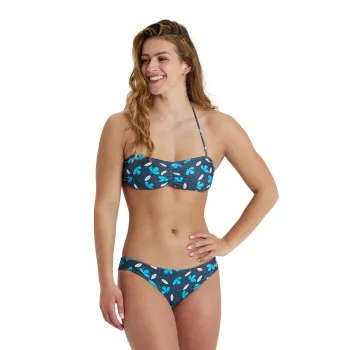 Arena - costum inot femei 2 piese - Bikini Bandeau Allover - Asphalt I Multi