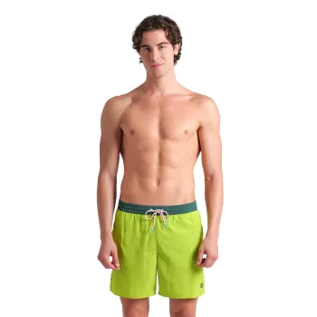 Arena - short inot barbati - Team Stripe Beach Boxer - Arctic-Lime-Mangrove
