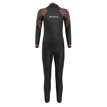 Orca - costum neopren ape deschise pentru copii Junior OpenWater Zeal Squad wetsuit - negru dungi portocalii
