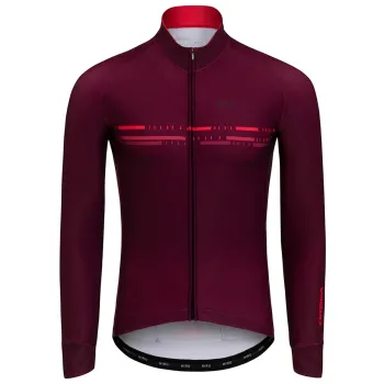 Hiru - tricou ciclism barbati maneca lunga Advanced Thermal LS Jersey - visiniu granat