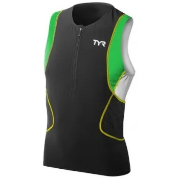Men Competitor Singlet TYR negru-verde-galben